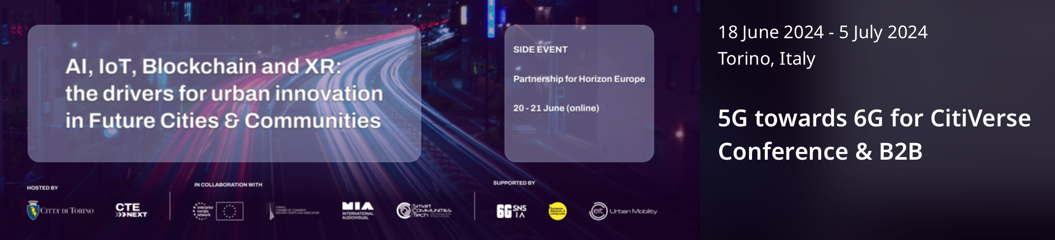 “5G towards 6G for CitiVerse”: l’evento organizzato da MIA Market e Ministero dell’Impresa e del Made in Italy il 18 giugno a Torino